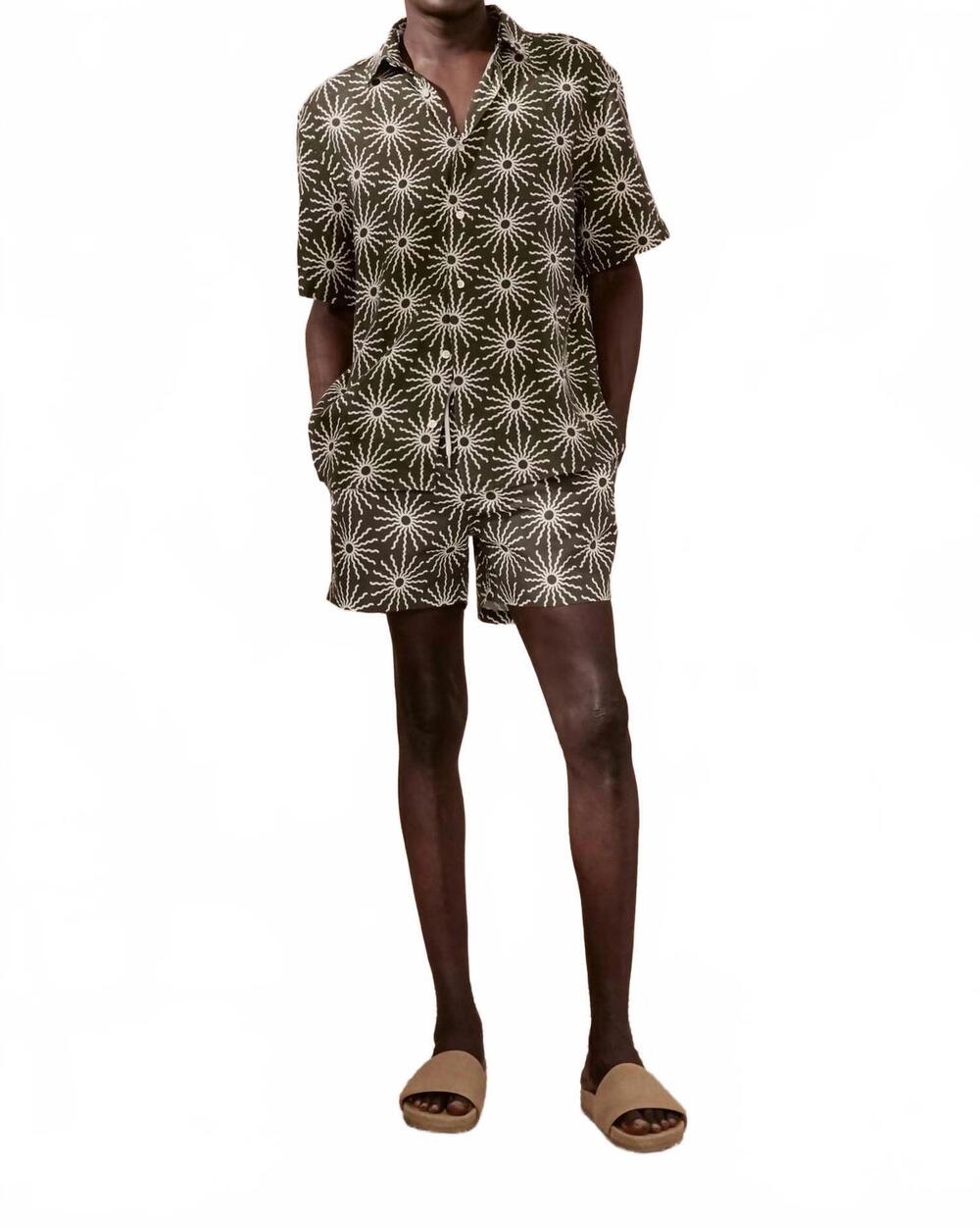 NEW FRESCOBAL CARIOCA castro linen shirt in seawood